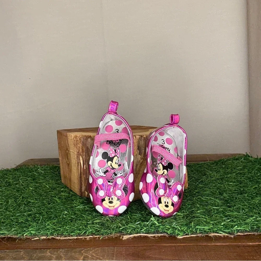 Disney Minnie Mouse Toddler Pink Shoes 3 Size